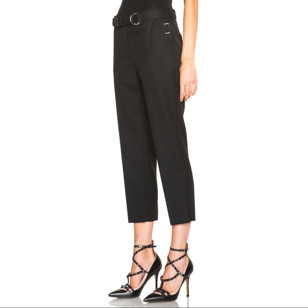 3.1 Phillip Lim Black Utility Strap Cropped Pants